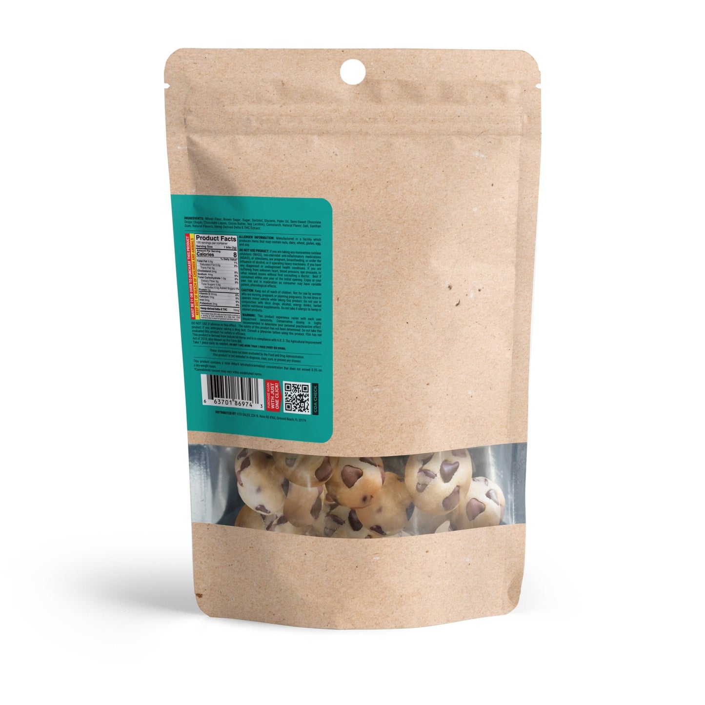 10mg Delta 8 Dough Bites - Chocolate Chip Bites - Chill Plus
