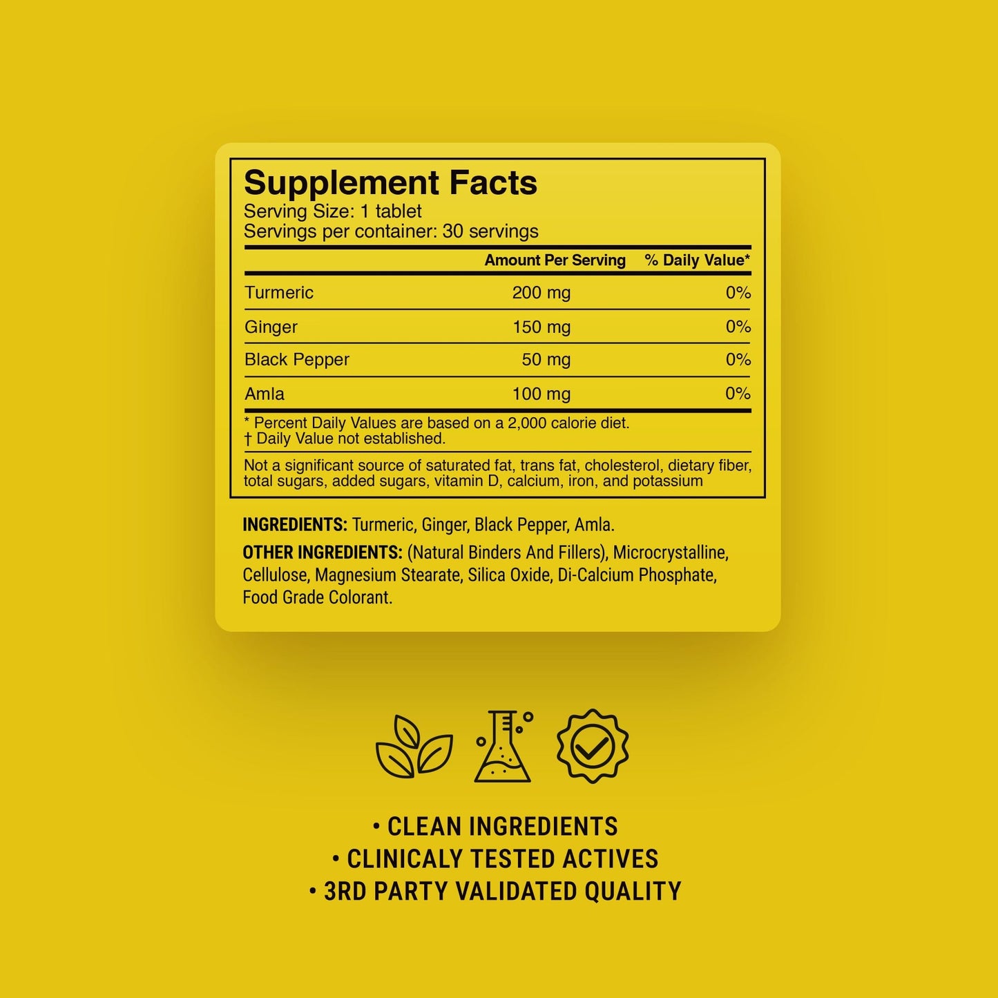 500mg Ginger + Turmeric Tablets - Spiced Orange - Mood Tablets