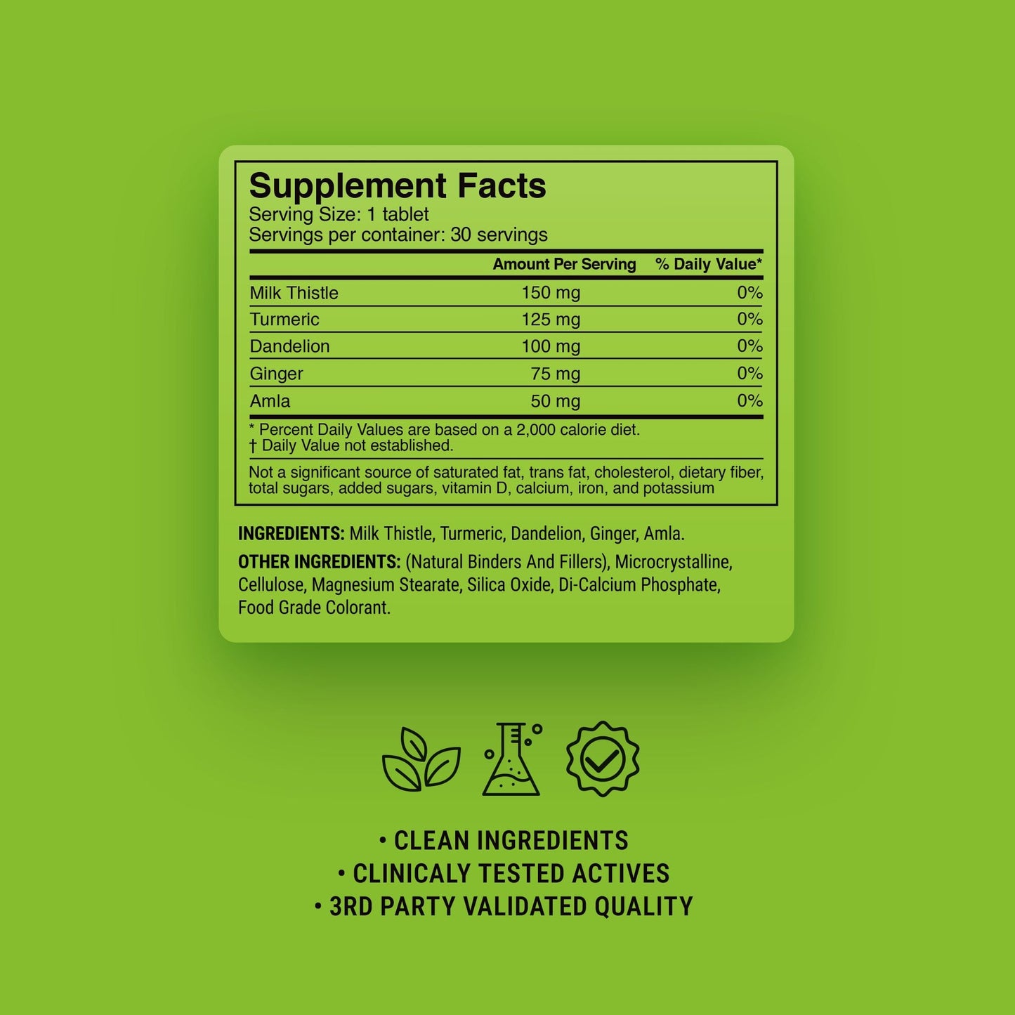 500mg Liver Detox Tablets - Live Mint - Mood Tablets