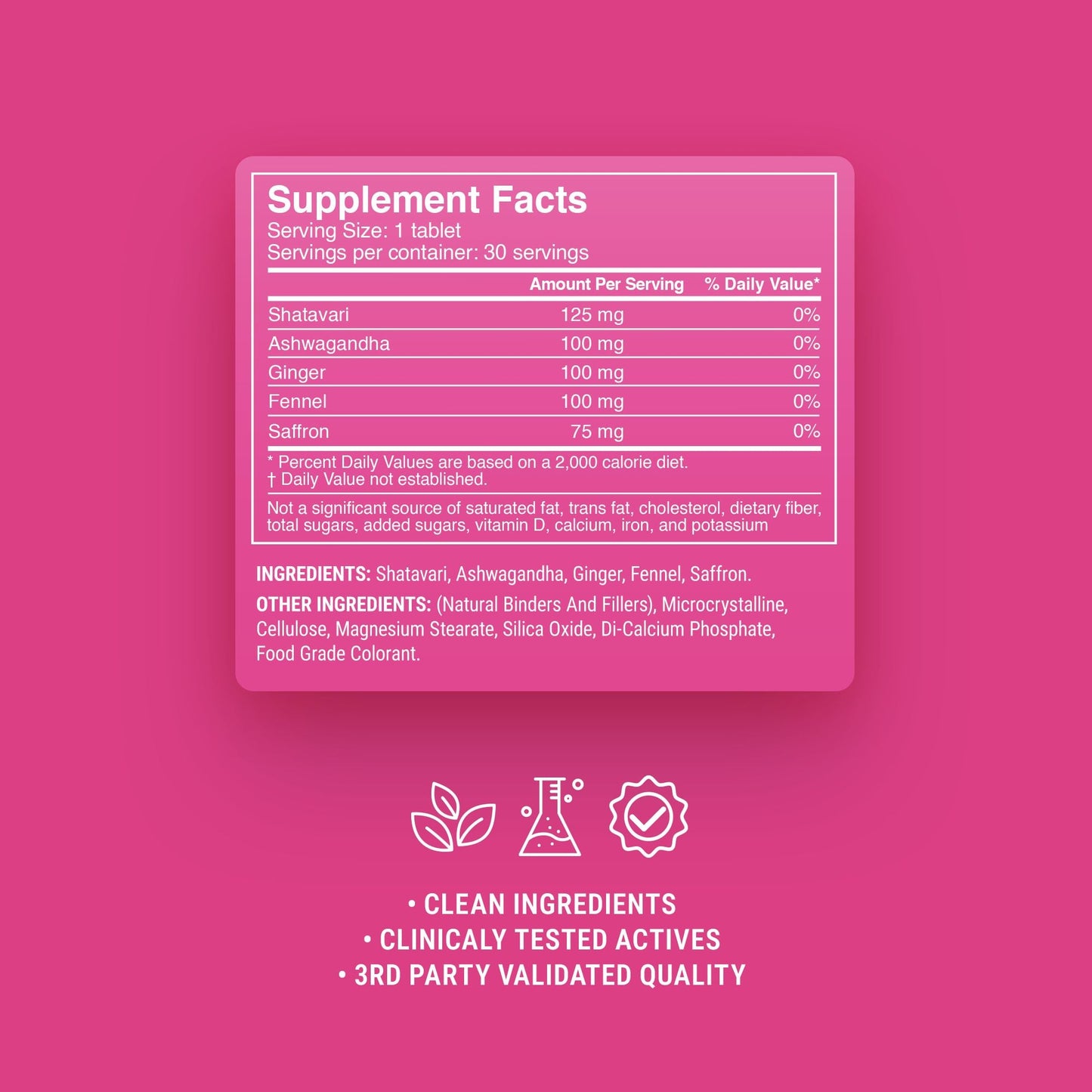 500mg PMS Mood + Bloat Tablets - Raspberry Vanilla - Mood Tablets