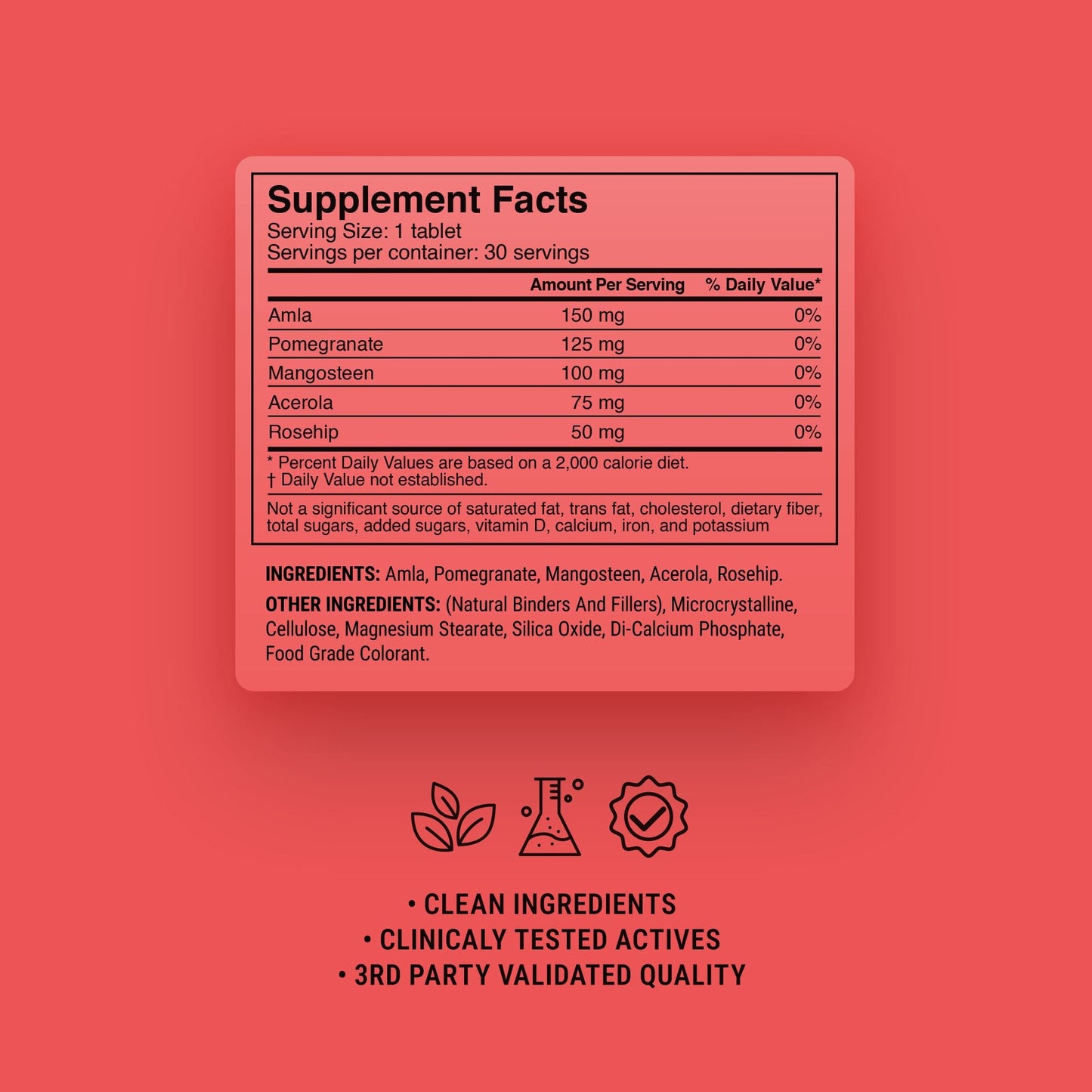 500mg Women's Beauty Tonic Tablets - Strawberry Rose - Mood Tablets