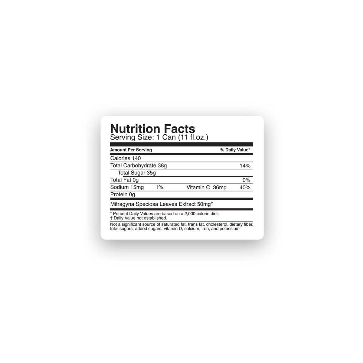 50mg Kratom Nano Iced Tea - Iced Tea & Lemonade - Fresh