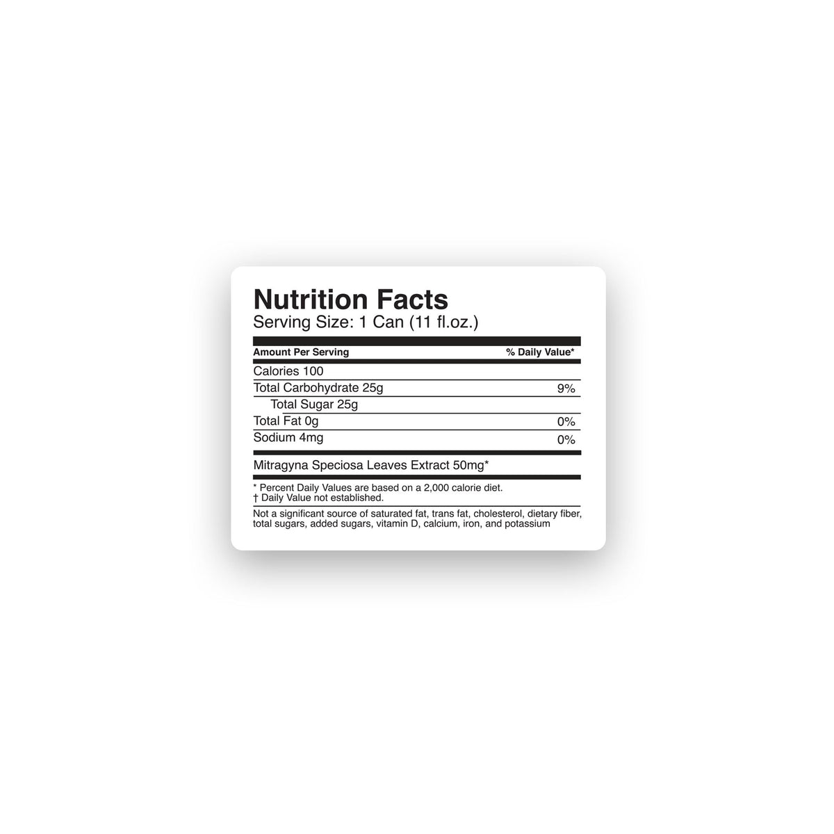 50mg Kratom Nano Iced Tea - Lemon - Fresh