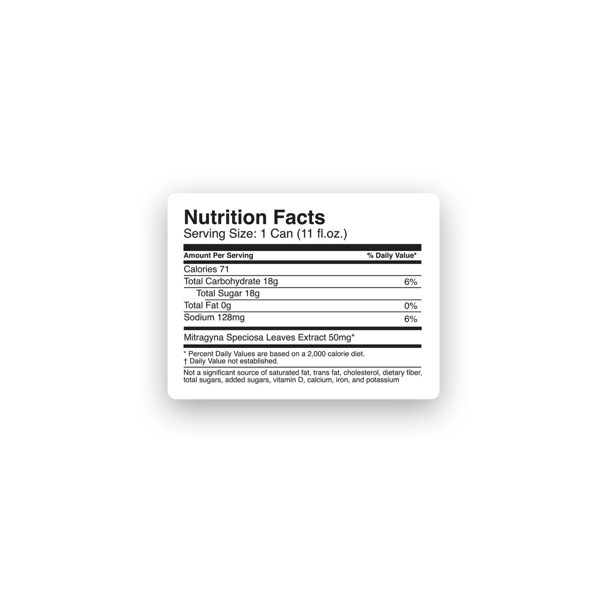 50mg Kratom Nano Iced Tea - Peach - Fresh