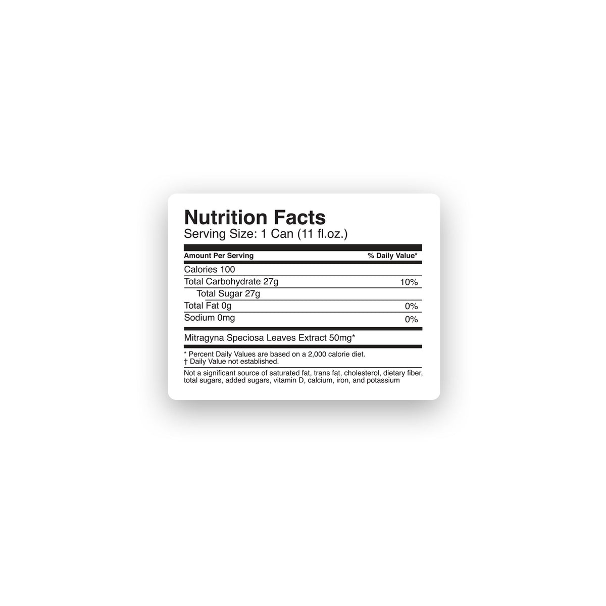 50mg Kratom Nano Iced Tea - Sweet - Fresh