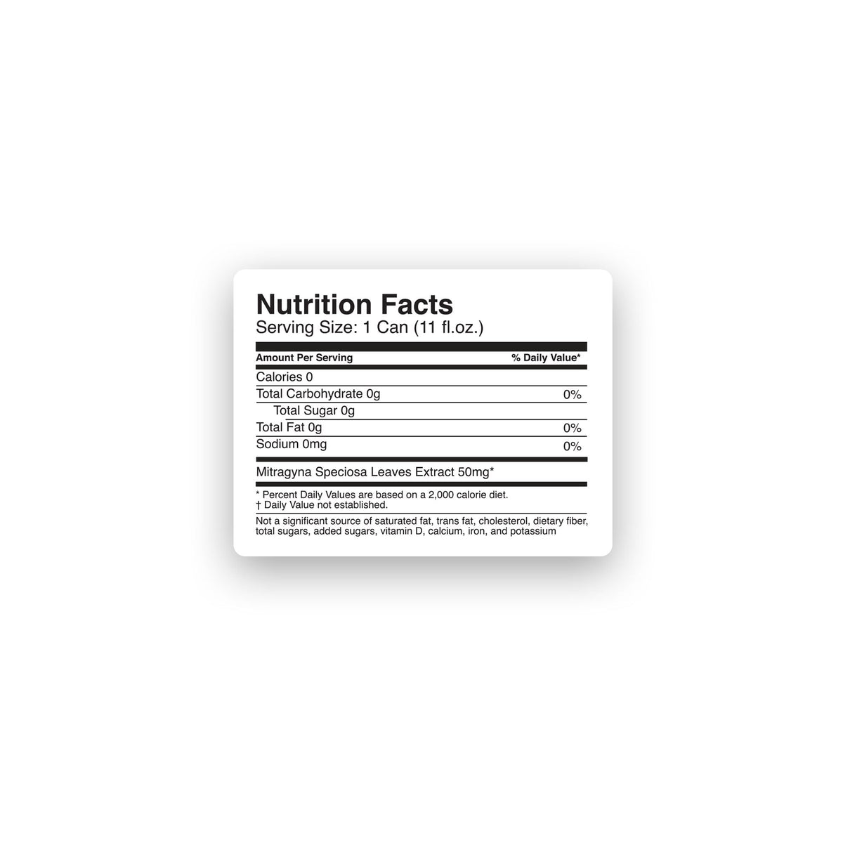 50mg Kratom Nano Iced Tea - Unsweetened - Fresh