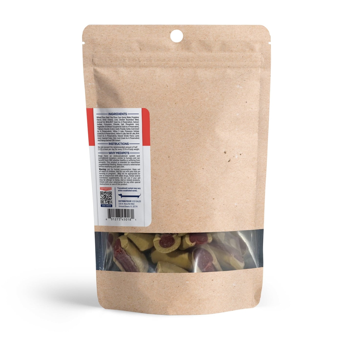 600mg CBD Pet Treats For Dogs - Mini Hot Dogs - MediPets