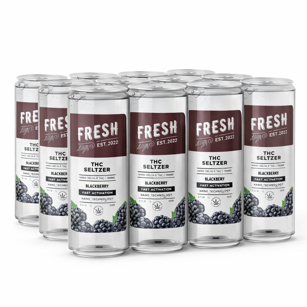 D9 Nano Blackberry THC Seltzer - 100mg - Fresh