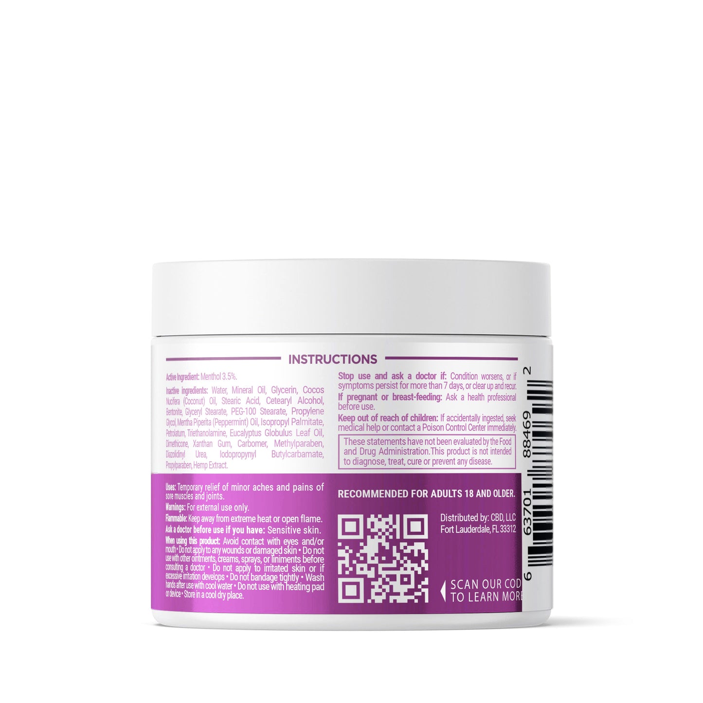 10,000mg CBD Pain Relief Cream - 4oz - Biotech CBD