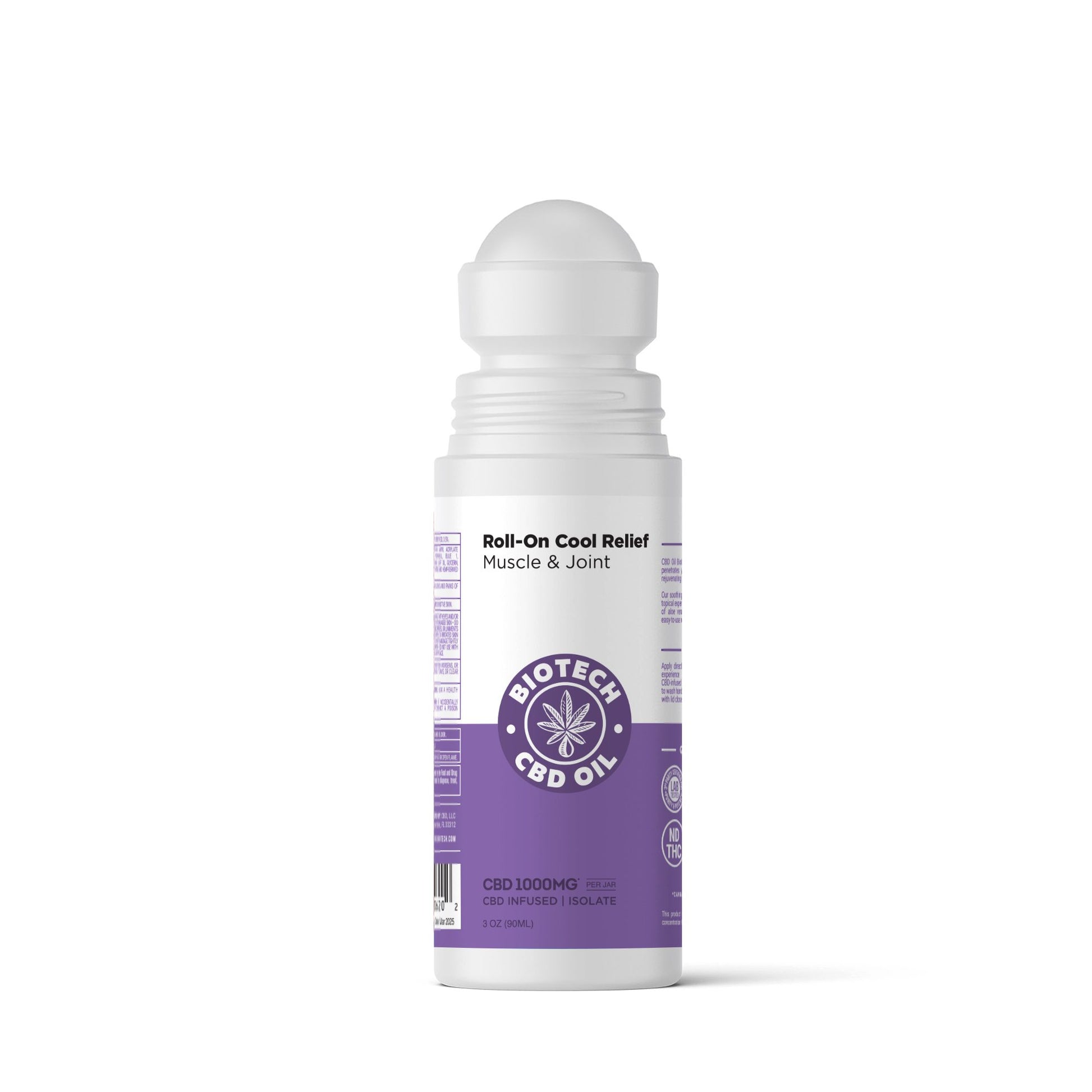 1,000mg CBD Muscle and Joint Roll-On - 3oz - Biotech CBD