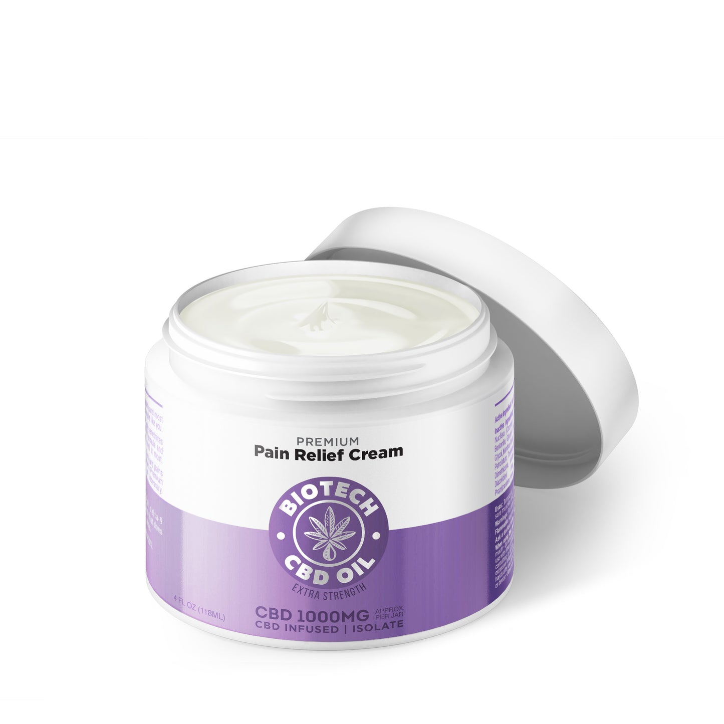 1,000mg CBD Pain Relief Cream - 4oz - Biotech CBD