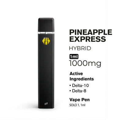 1000mg D10, D8 Vape Pen - Pineapple Express - Hybrid - 1ml - Hyper