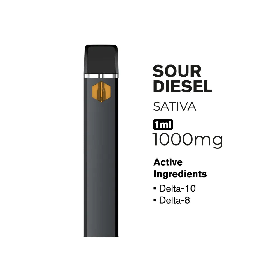 1000mg D10, D8 Vape Pen 1ml Hyper