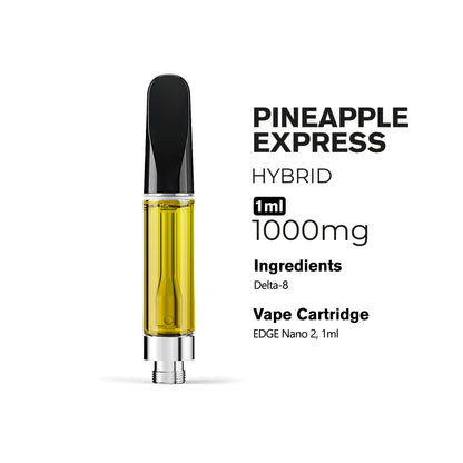 1000mg D8 Vape Cart - Pineapple Express - Hybrid - 1ml - 10X