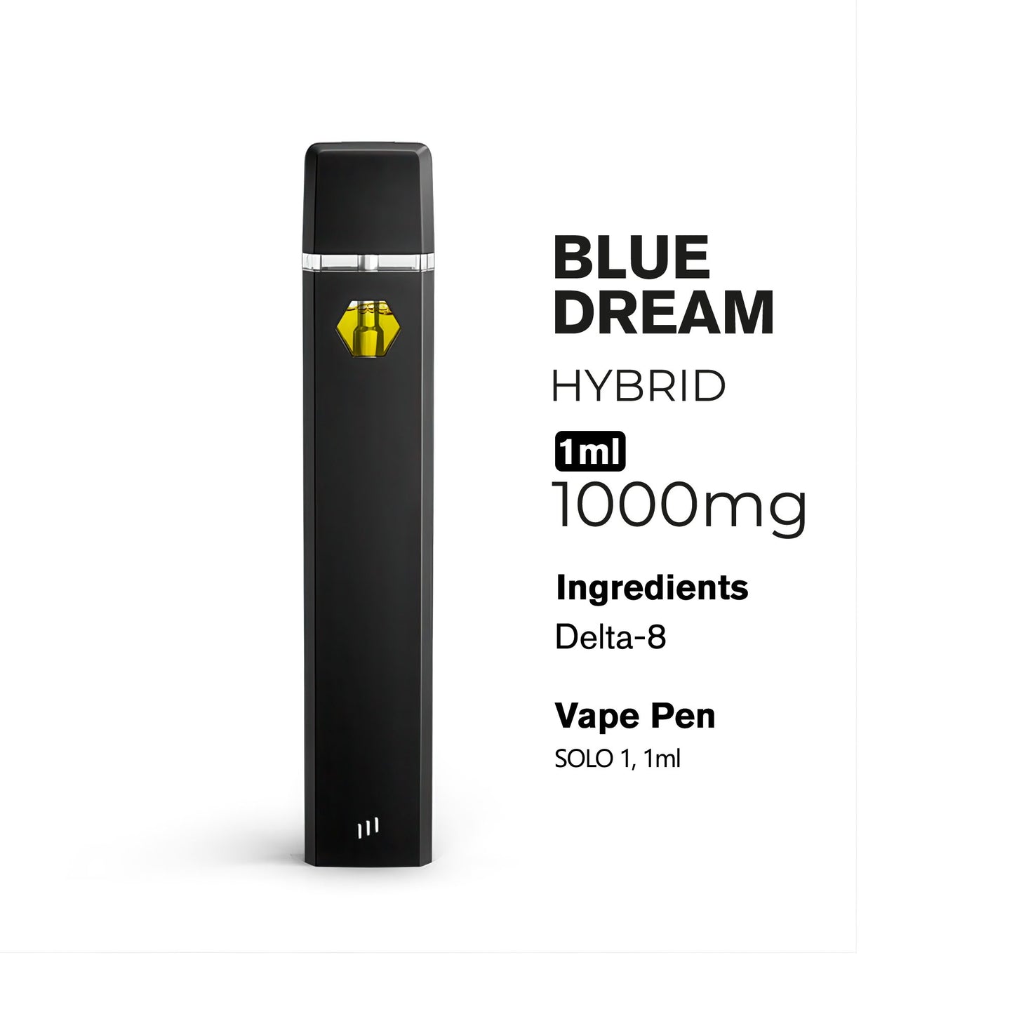 1000mg D8 Vape Pen - Blue Dream - Hybrid - 1ml - 10X