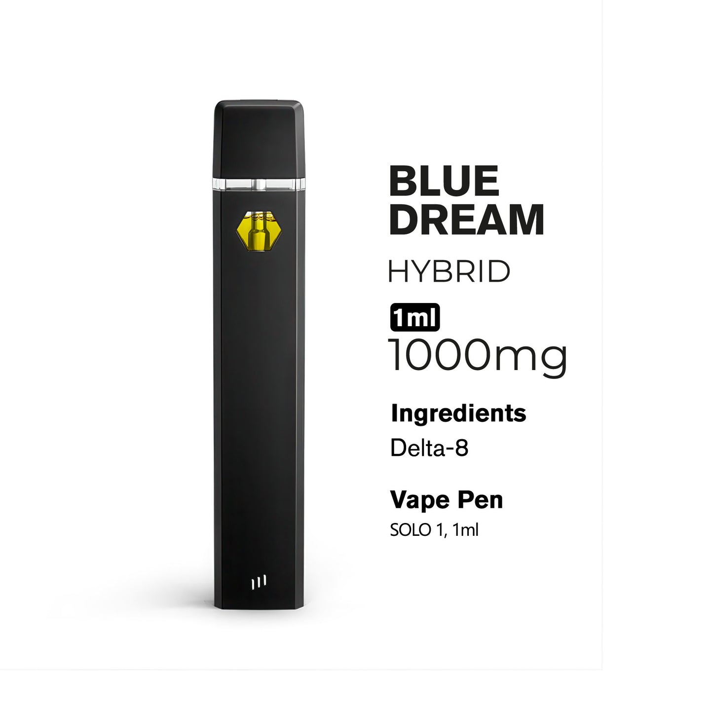 1000mg D8 Vape Pen - Blue Dream - Hybrid - 1ml - Chill Plus
