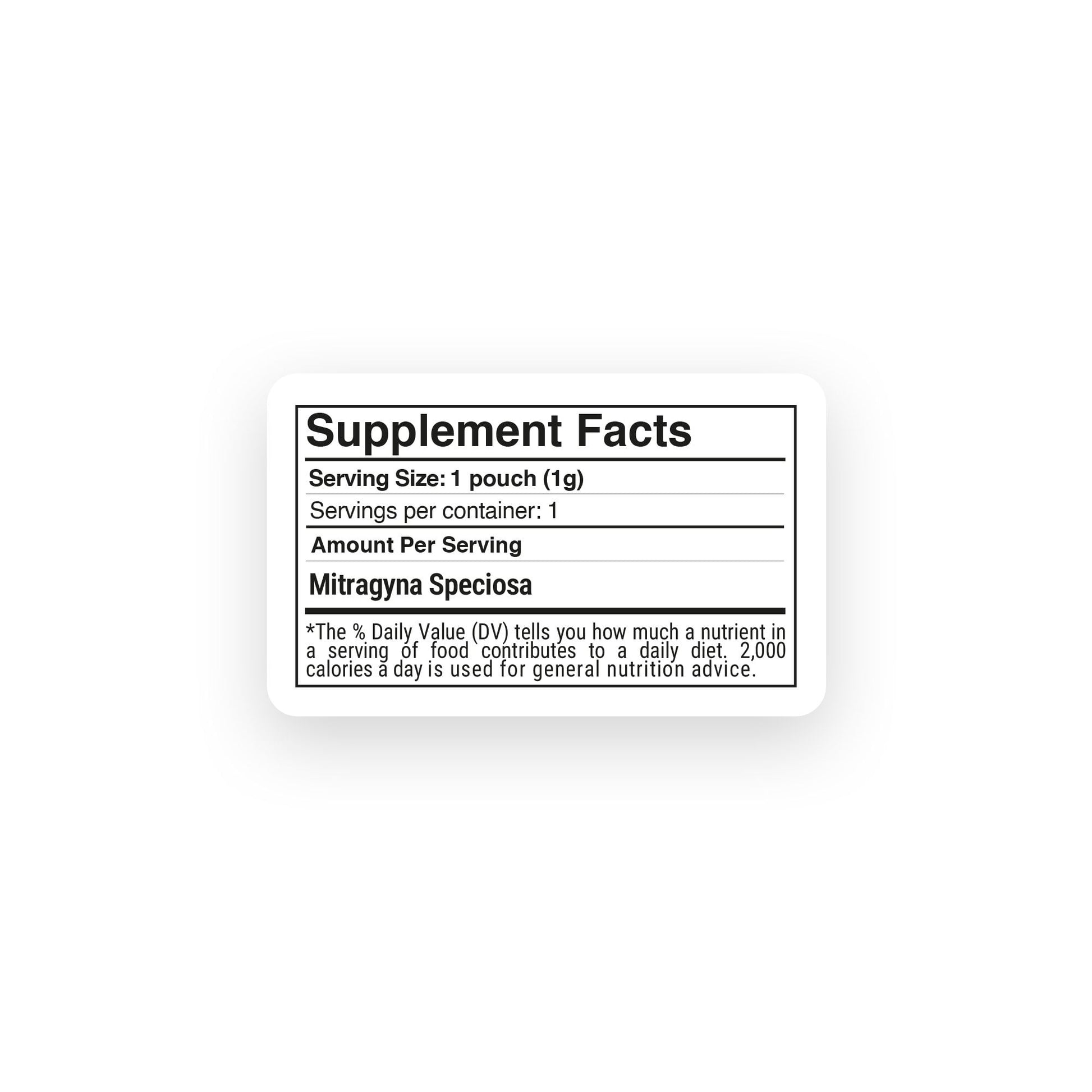 1,000mg Kratom Nano Powder - Bulk Nano Technology