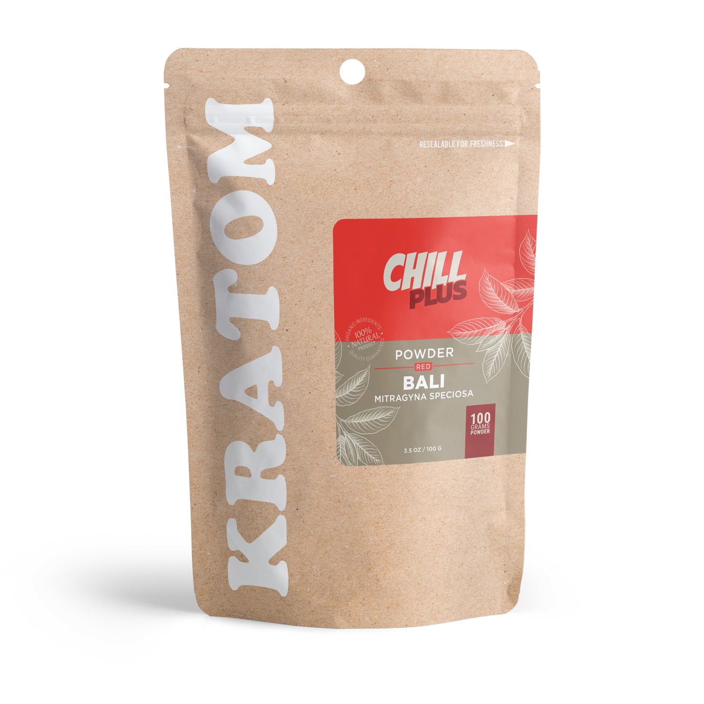 100g Kratom Powder - Red Bali - Chill Plus