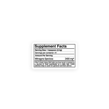 100g Kratom Powder - White Maeng Da - Chill Plus