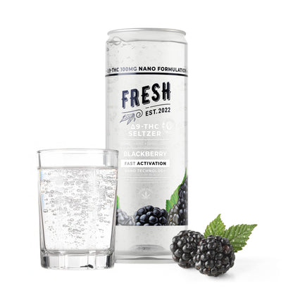 100mg Blackberry THC Seltzer - D9 Nano - Fresh