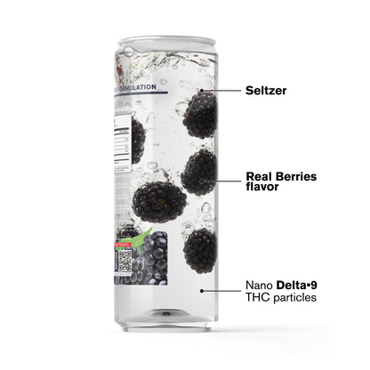 100mg Blackberry THC Seltzer - D9 Nano - Fresh