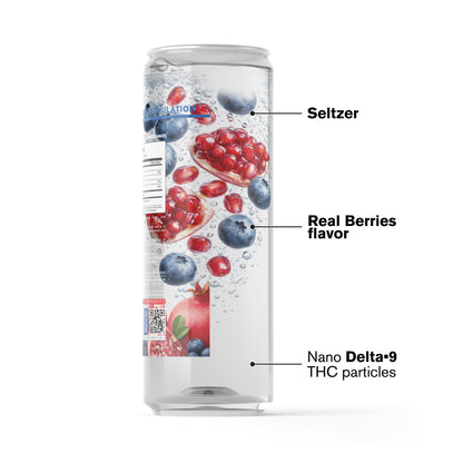 100mg Blueberry & Pomegranate THC Seltzer - D9 Nano - Fresh