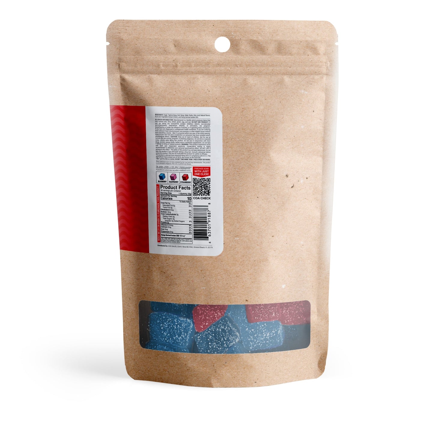 100mg CBD Isolate Gummies - Berries Mix - Chill