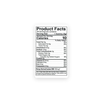 100mg CBD Isolate Gummies - Berries Mix - Chill