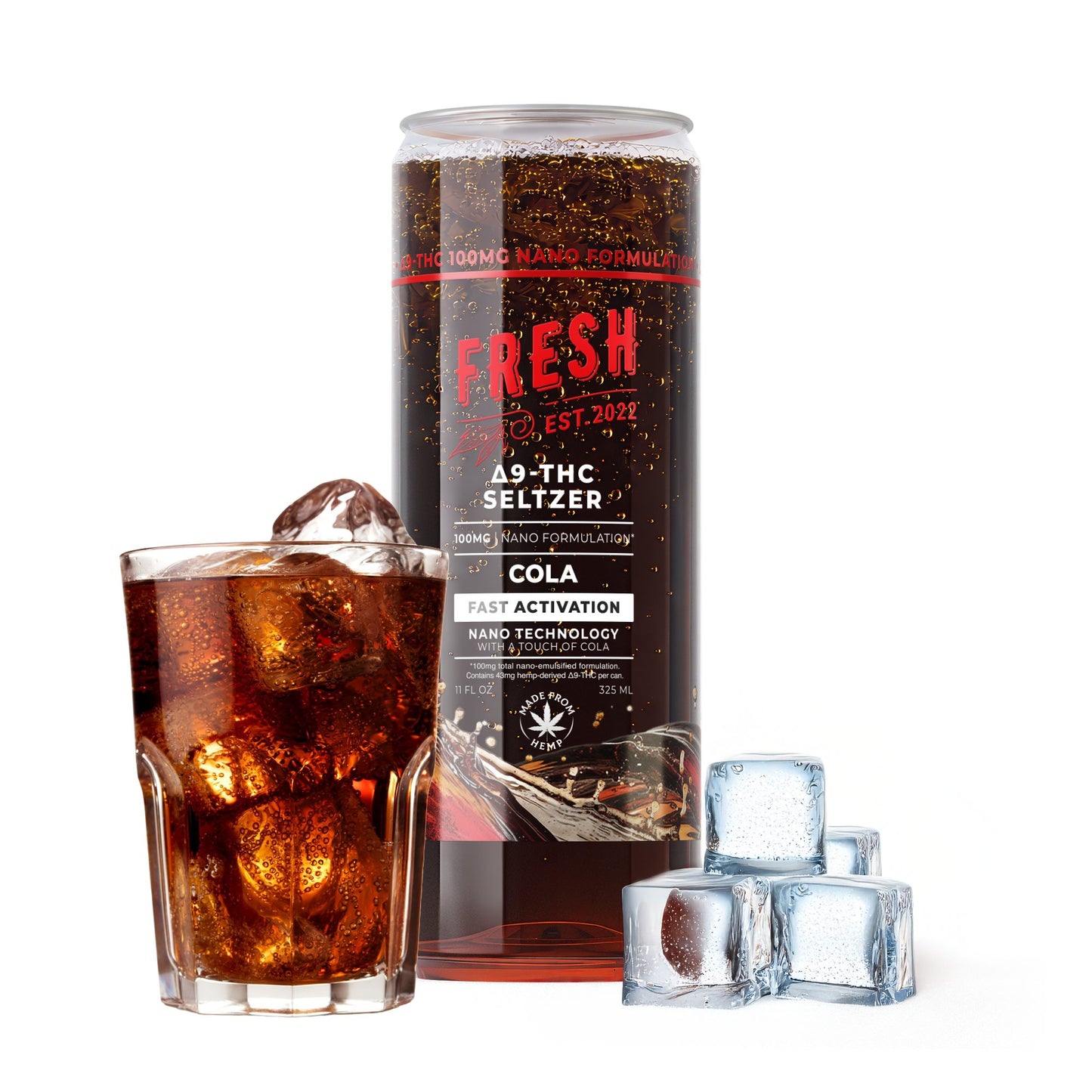 100mg Cola THC Seltzer - D9 Nano - Fresh