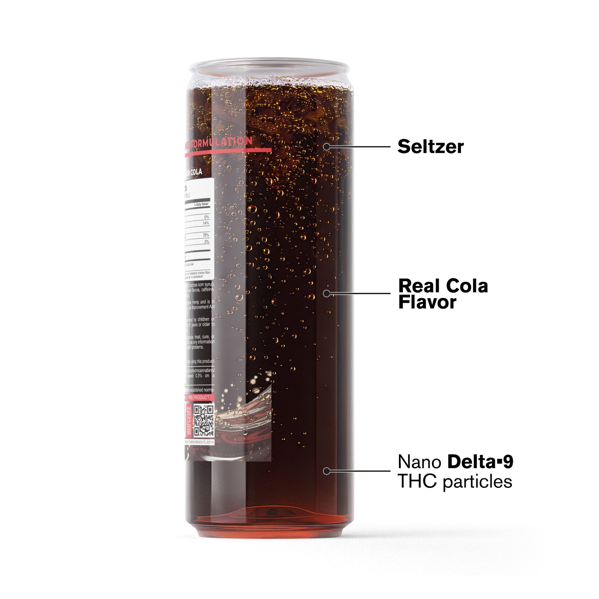 100mg Cola THC Seltzer - D9 Nano - Fresh