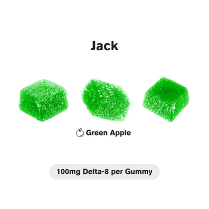 100mg D8 + Live Resin Gummies - Jack Herer - Chill Extreme