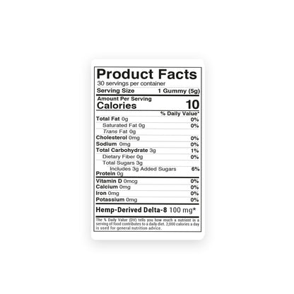 100mg D8 + Live Resin Gummies - Jack Herer - Chill Extreme