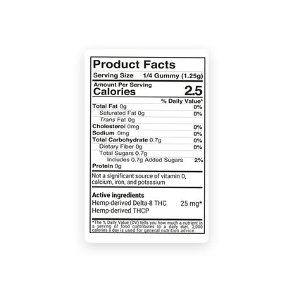 100mg D8 & THCP Gummies - Fruity Mix - Chill Plus
