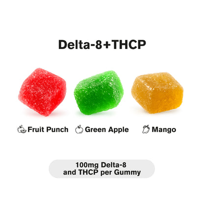 100mg D8 & THCP Gummies - Fruity Mix - Chill Plus