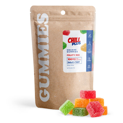 100mg D8 & THCP Gummies - Fruity Mix - Chill Plus