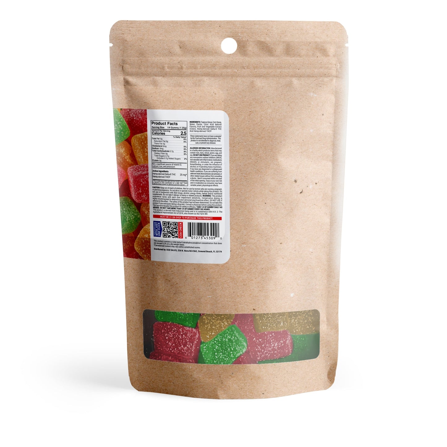 100mg D8 & THCP Gummies - Fruity Mix - Chill Plus