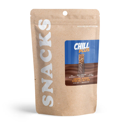100mg Delta 8 Caramel Almond & Sea Salt Nut Bar - Chill Plus