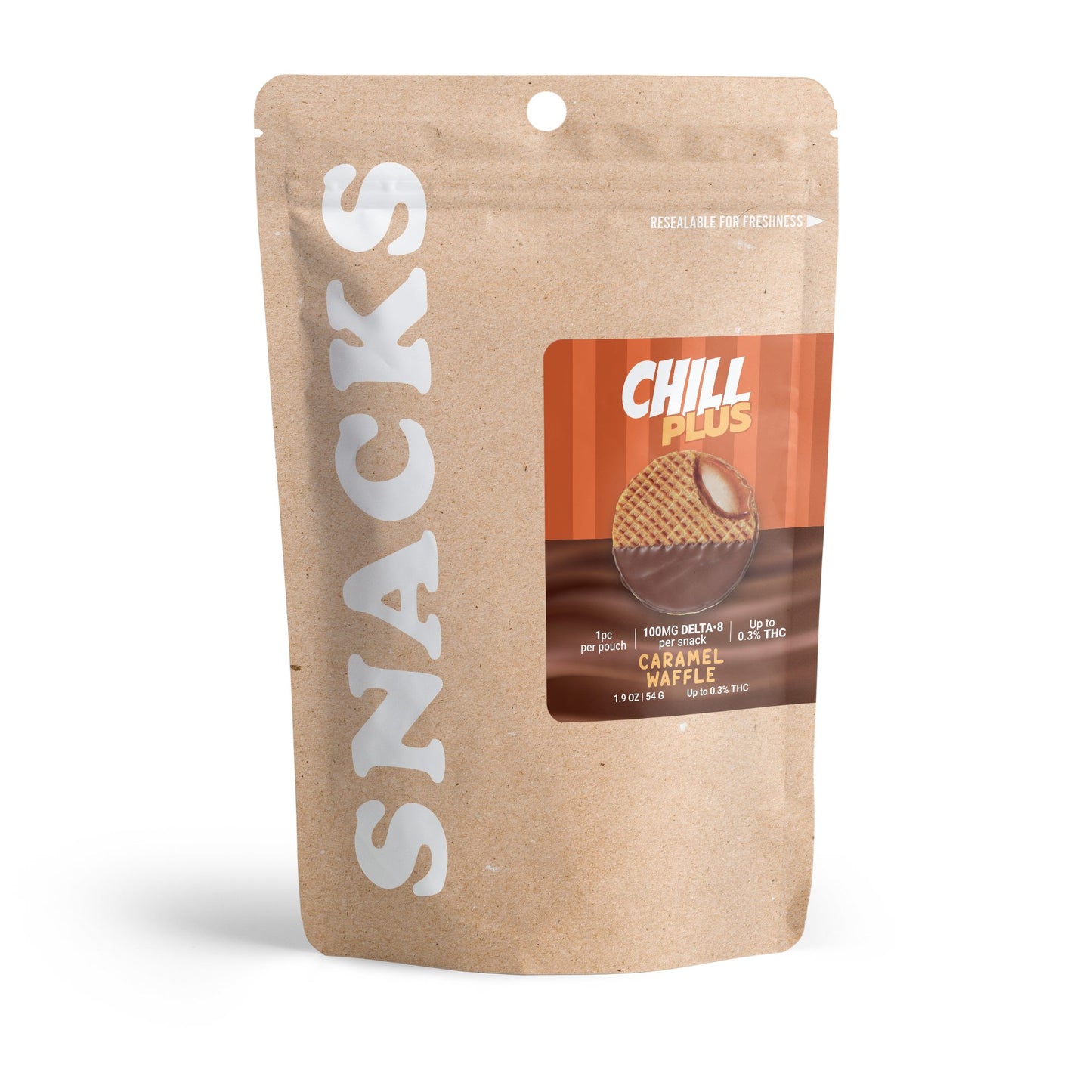 100mg Delta 8 Caramel Waffle - Chill Plus
