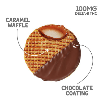 100mg Delta 8 Caramel Waffle - Chill Plus