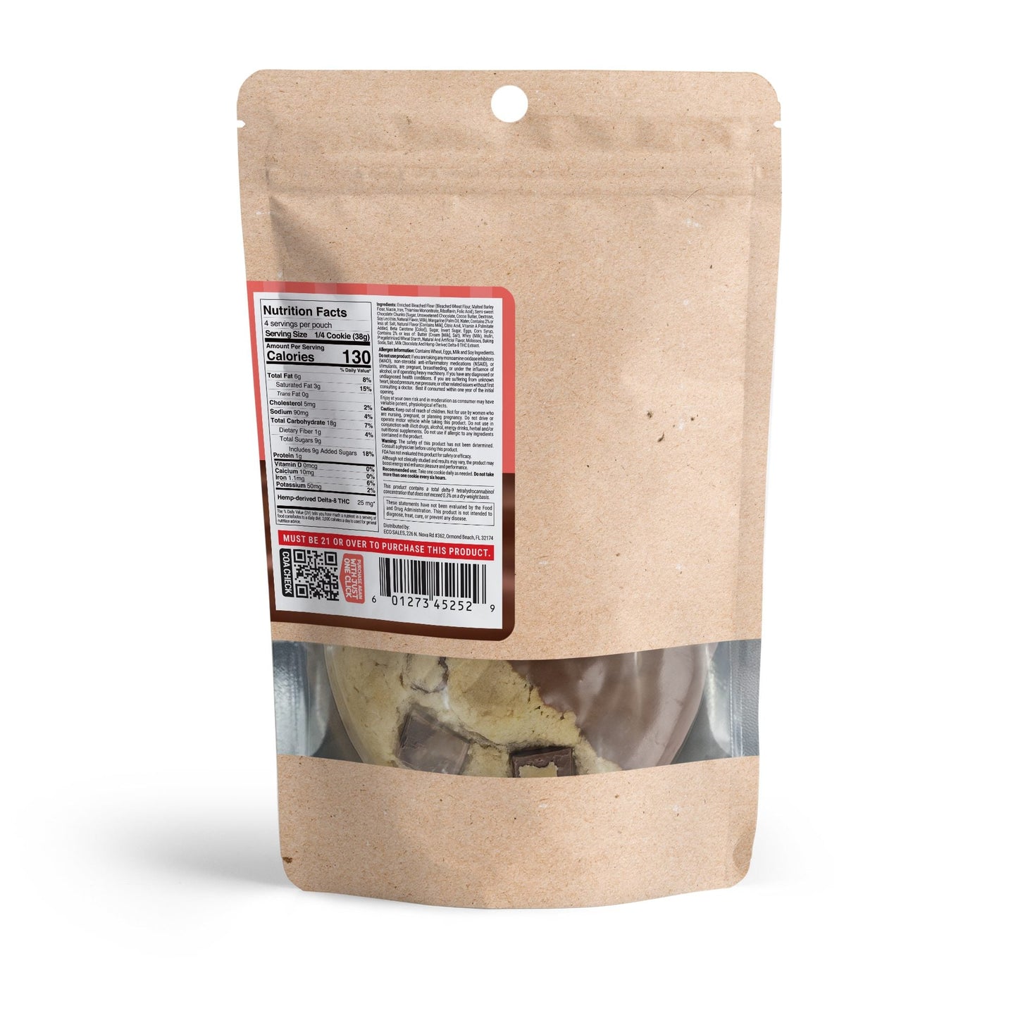 100mg Delta 8 Chocolate Chunk Cookie - Chill Plus
