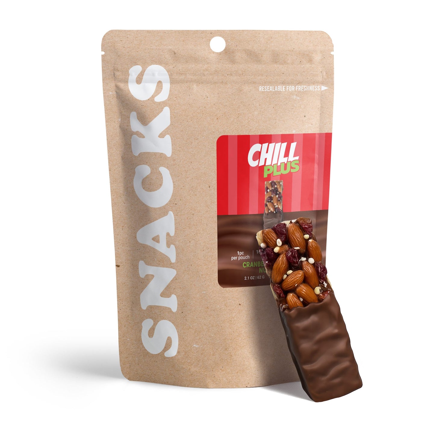 100mg Delta 8 Cranberry Almond Nut Bar - Chill Plus