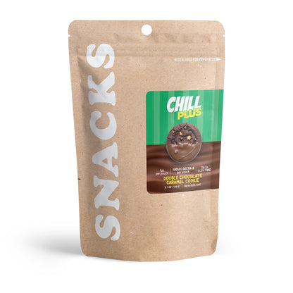 100mg Delta 8 Double Chocolate Caramel Cookie - Chill Plus