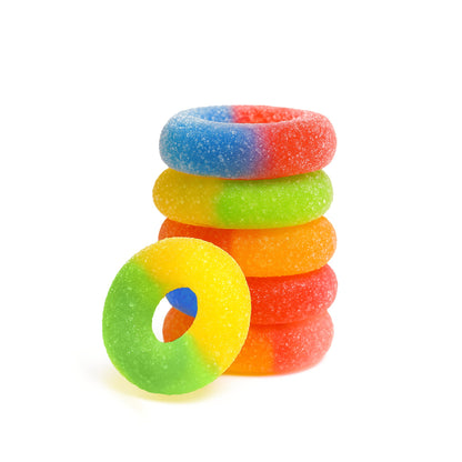 100mg Delta 8 Gummies – Assorted Sour Mix Rings – Chill Extreme