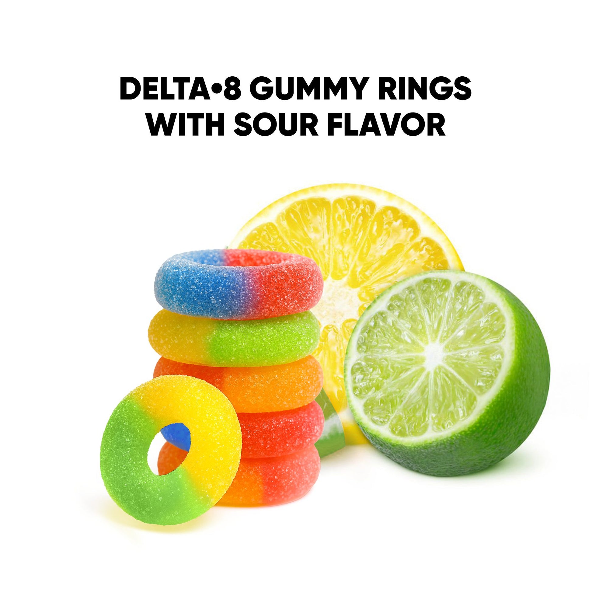 100mg Delta 8 Gummies – Assorted Sour Mix Rings – Chill Extreme