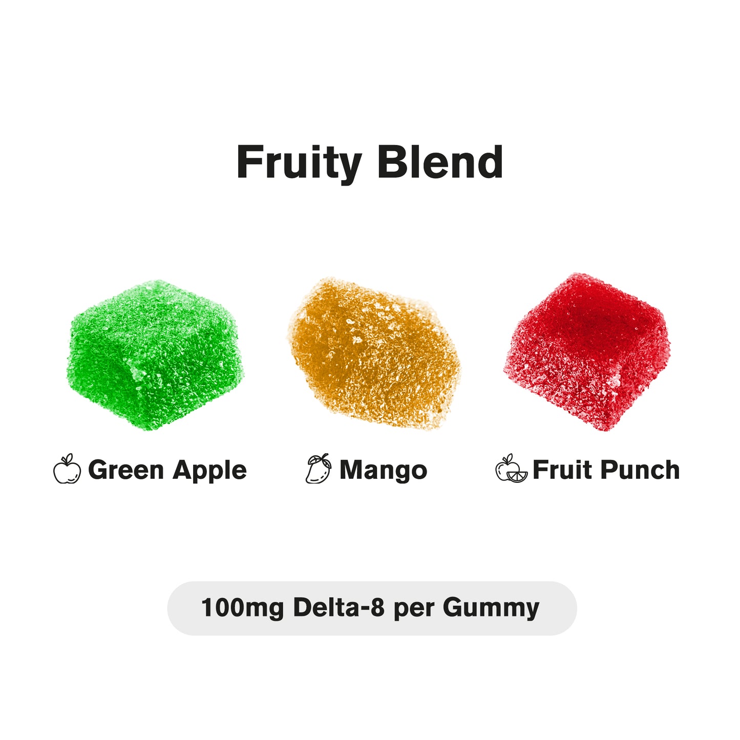 100mg Delta 8 Gummies - Fruity Blend - Chill Extreme