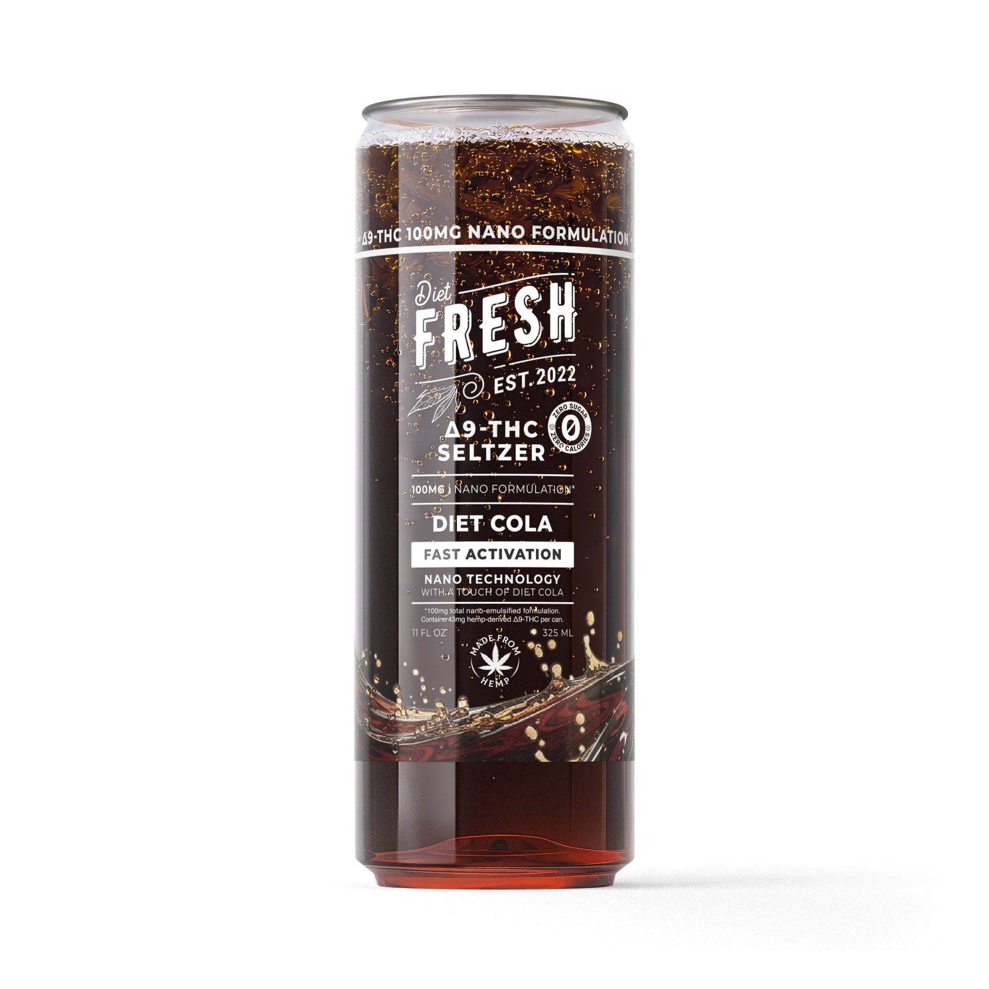 100mg Diet Cola THC Seltzer - D9 Nano - Fresh