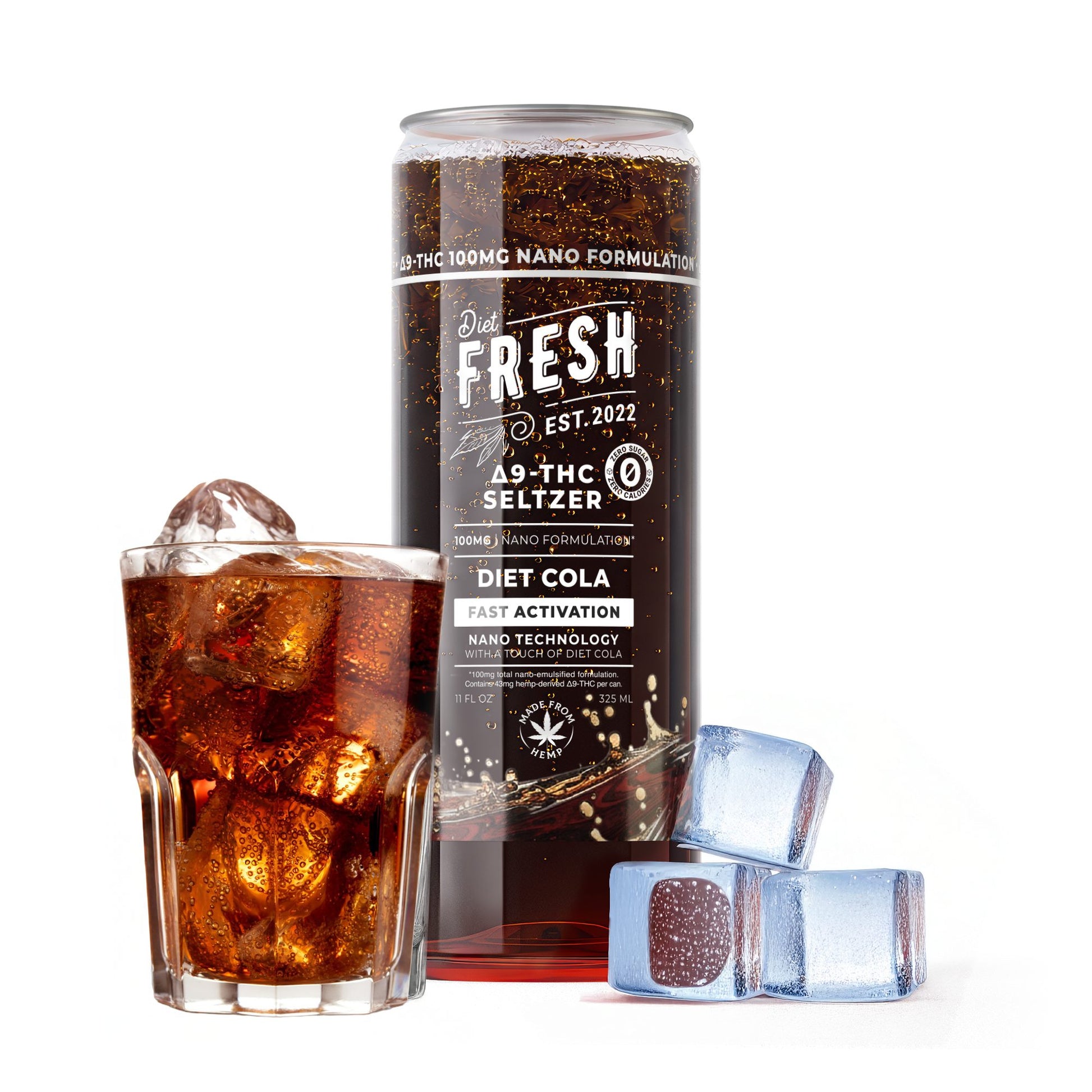100mg Diet Cola THC Seltzer - D9 Nano - Fresh