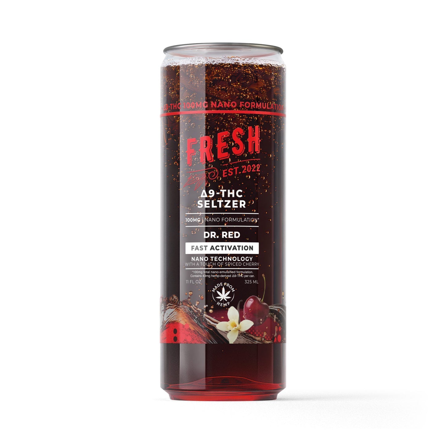 100mg Dr.Red THC Seltzer - D9 Nano - Fresh