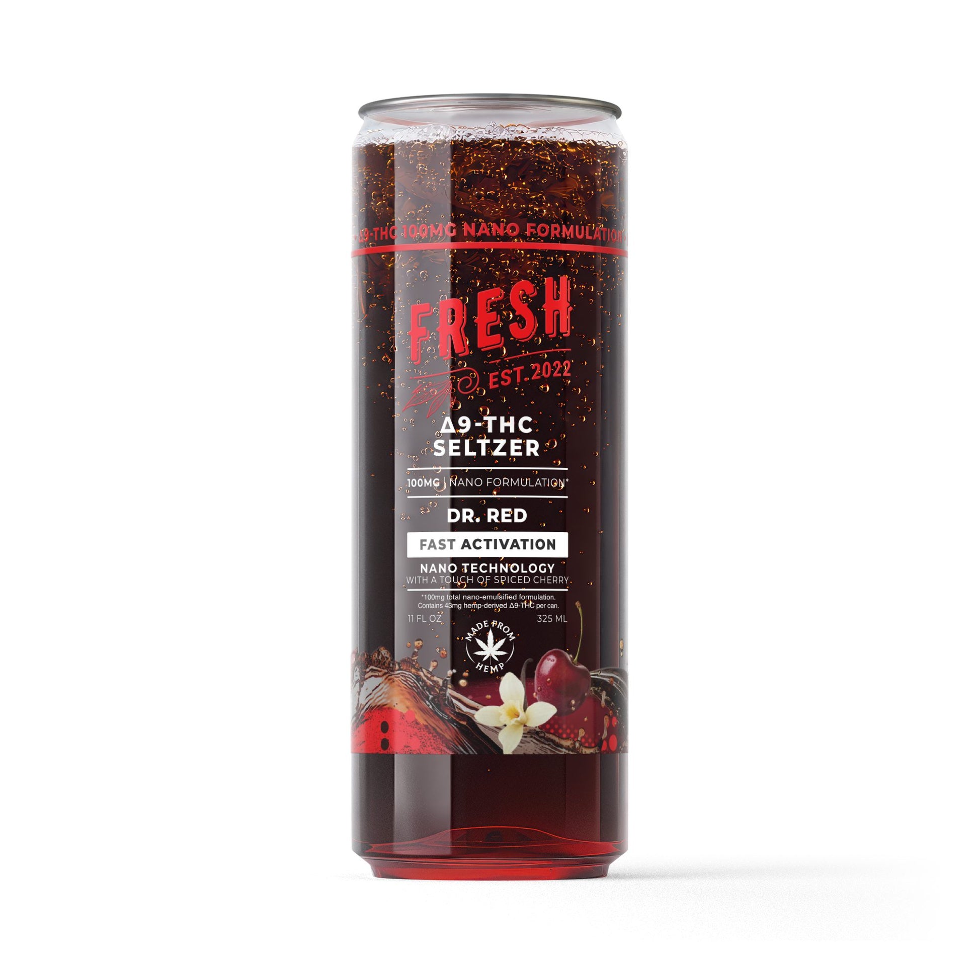 100mg Dr.Red THC Seltzer - D9 Nano - Fresh