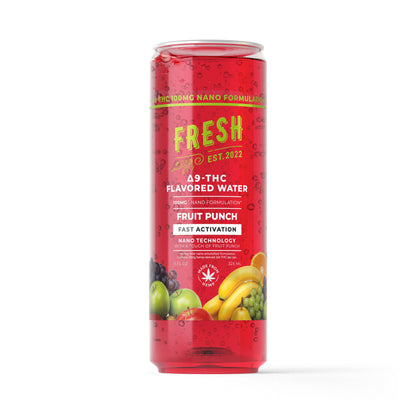 100mg Fruit Punch THC Water - D9 Nano - Fresh